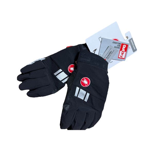 Castelli Tempesta Gloves Size 2XL New NWT Black Neoprene Water Resistant Cycling - Picture 1 of 5